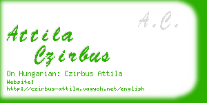 attila czirbus business card